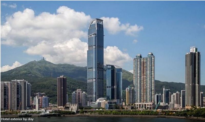 Nina Hotel Tsuen Wan West Hong Kong Exterior foto View of the complex from Victoria Harbour